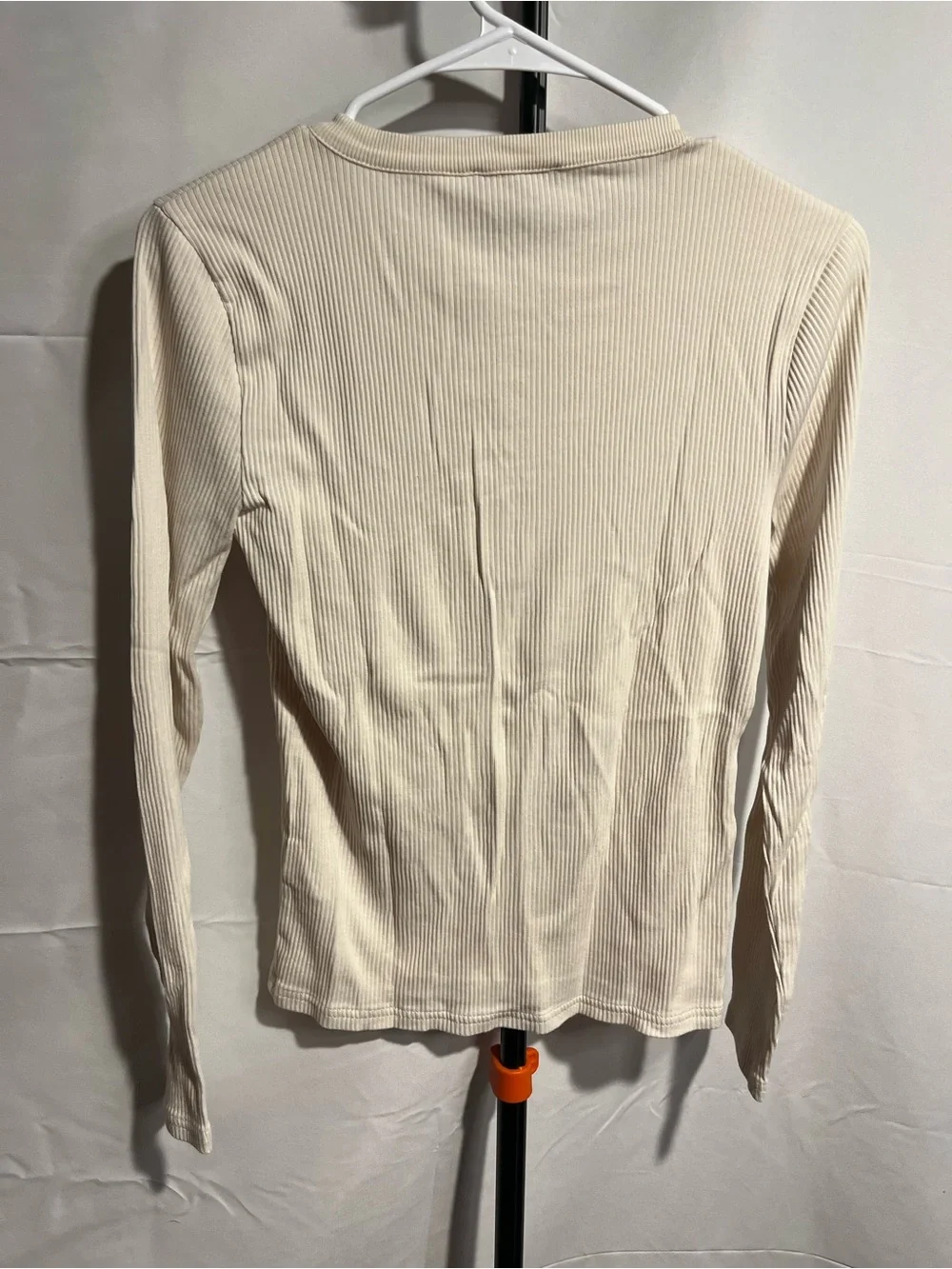 J.Crew women's Classic Crewneck long-sleeve ribbed Knit henley Fitted shirt Sm